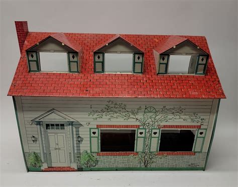 vintage metal doll houses|tin doll houses from 1960s.